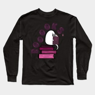 Book lovers design, boooooks, nerdy ghost Long Sleeve T-Shirt